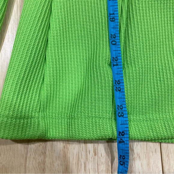 Spyder Women's Core Sweater Bright Green Waffle Thermal Knit Jacket Size L - Picture 10 of 10